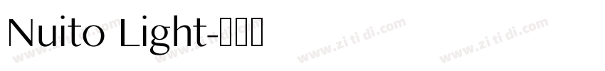Nuito Light字体转换 Nuito Light字体转换